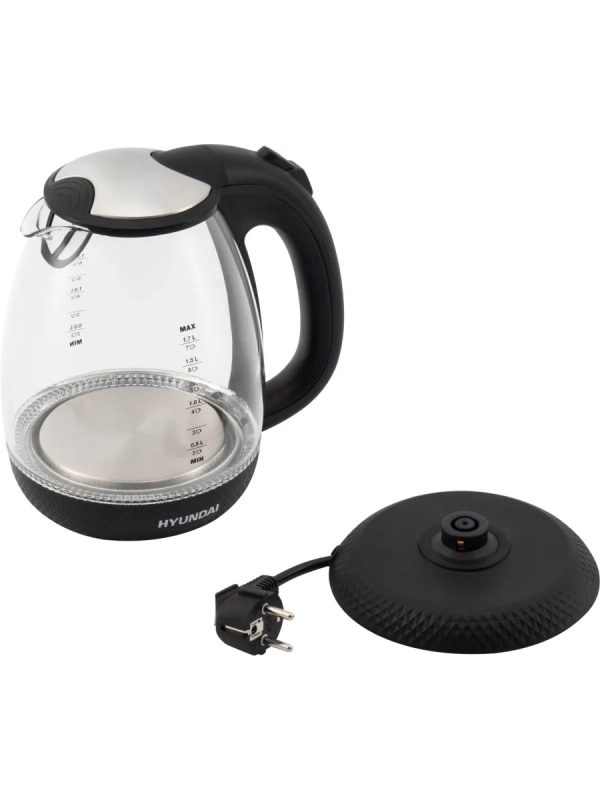 Чайник HYK-G3804 1,7л 2200Вт черный (стекло)