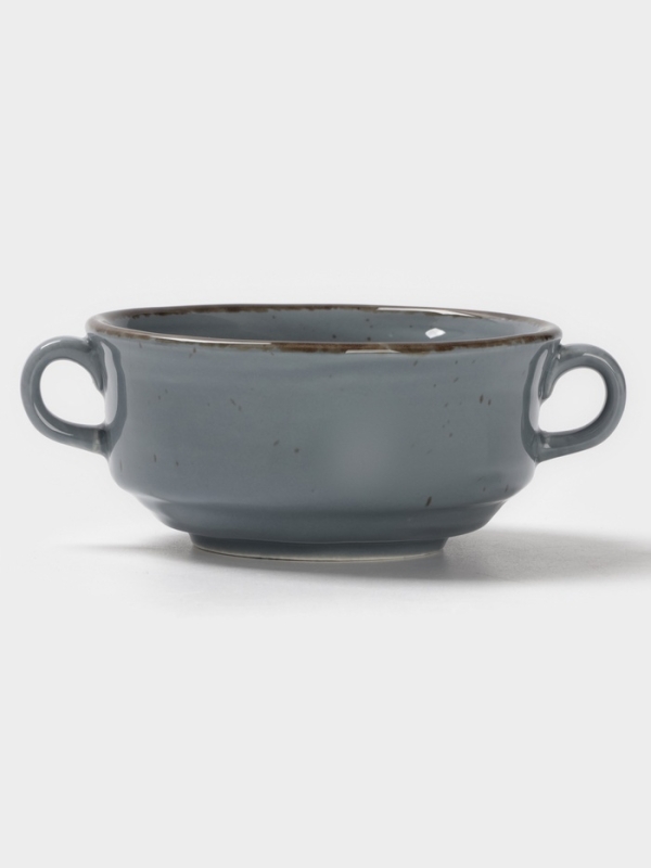 Бульонница Magistro "Alpine Frost" 250 мл 14,6х14,6х7,2 цвет синий с блюдцем