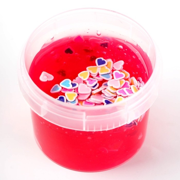 Слайм &laquo;Стекло&raquo;, Малиновый, 90 г, с декоративным наполнителем