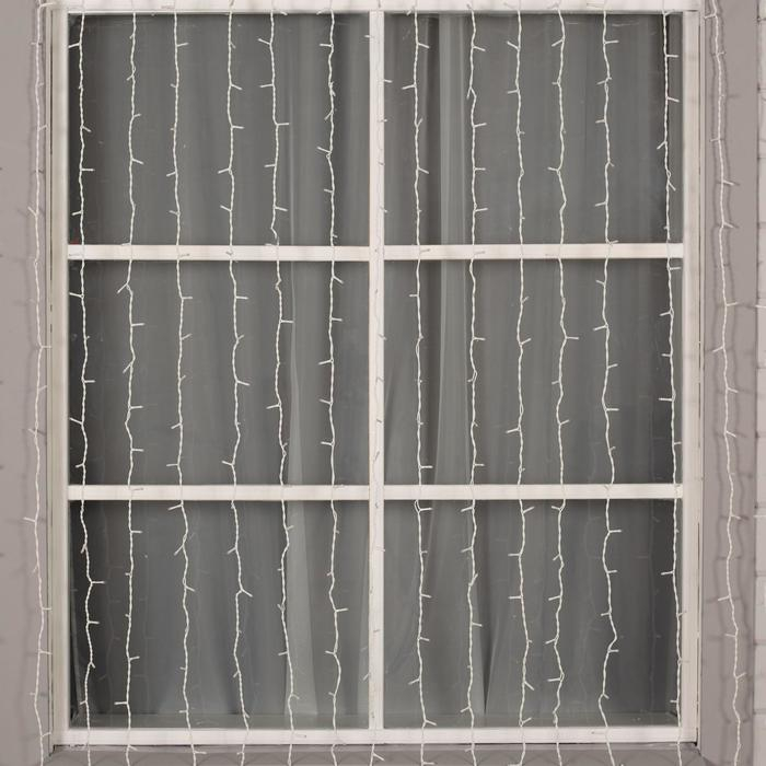 Гирлянда &laquo;Занавес&raquo; 2 &times; 6 м, IP44, УМС, белая нить, 1440 LED, свечение синее, 220 В