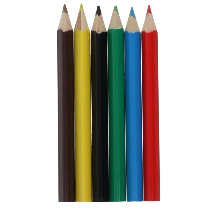 Карандаши цветные 6 цветов МИНИ Calligrata &laquo;Машинка&raquo;