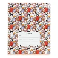 Тетрадь 12 листов в клетку Grimace, обложка мелованный картон, МИКС