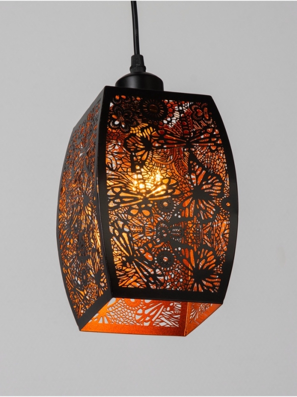 Светильник "Стрекозы" 1х40Вт Е27 черный 14х14х22+100см