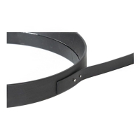 Зеркало настенное Black Leather, круглое, d = 52 см, на кожаном ремне