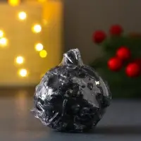 Свеча "Новогодний шарик", 55х55 мм, голубая роспись