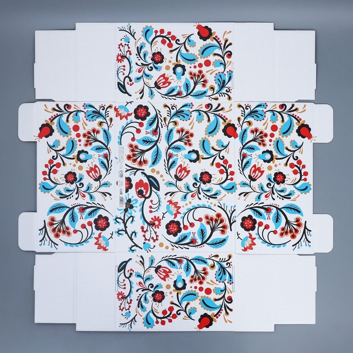 Коробка подарочная новогодняя складная &laquo;Народная&raquo;, 31,2 х 25,6 х 16,1 см, Новый год