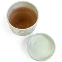 Горшок цветочный с поддоном 3,4 л, керамика "Листья" (М)