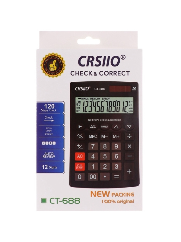 Калькулятор настольный 12-разрядный CT-388, розовый