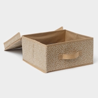 Короб для хранения Доляна Points, 30&times;28&times;15 см, цвет бежевый