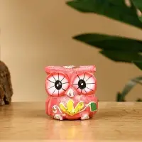 Набор сувенирный "Совята" дерево H 4, 3, 2 см, цв. розовый