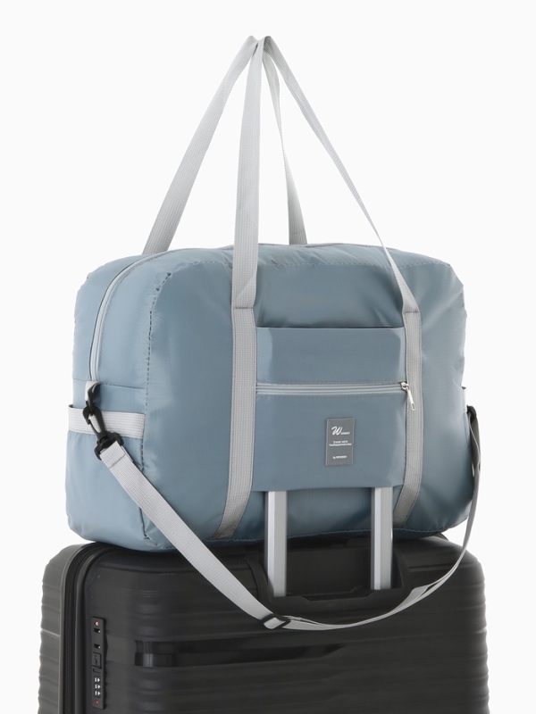 Сумка дорожная на молнии, серая