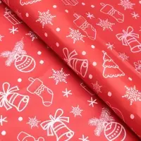 Бумага упаковочная тишью, новогодняя упаковка &laquo;Новогодний праздник&raquo;,50&times;66 см