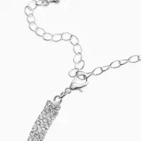 Набор 2 предмета: серьги, колье со стразами &laquo;Лёд&raquo;, d=13.5 см, белый в серебре