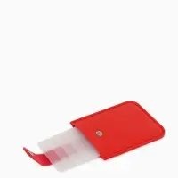 Картхолдер 7,9*0,5*10,3 см, 5 карт, на кнопке, красный
