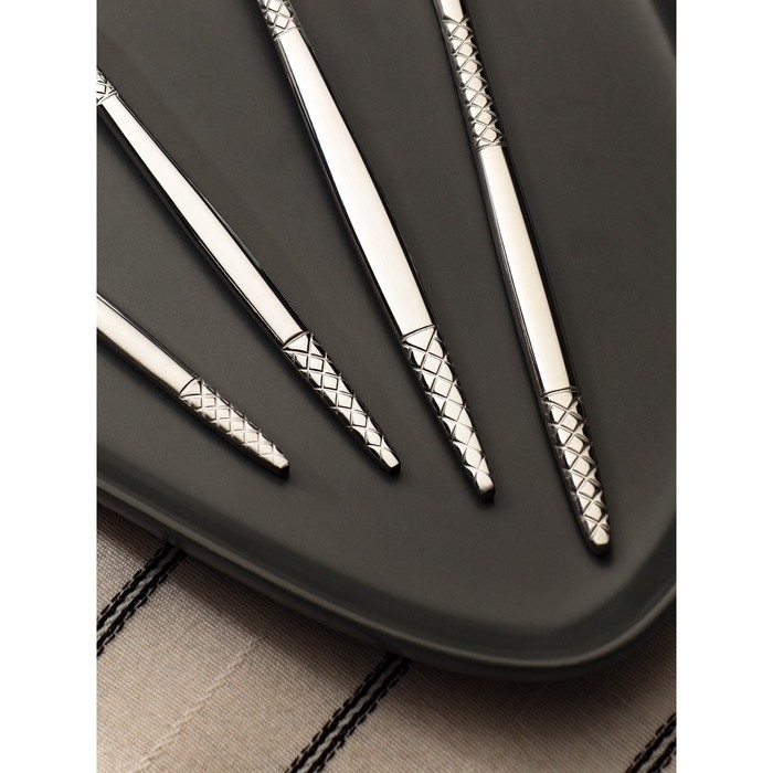 Набор столовых приборов из нержавеющей стали Доляна &laquo;Античность&raquo;, 4 предмета, цвет серебряный