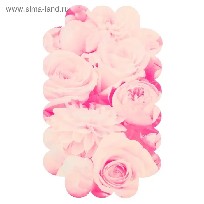 Коробка для печенья, кондитерская упаковка с пластиковой крышкой, &laquo;Пионы&raquo;, 10.5 х 21 х 3 см