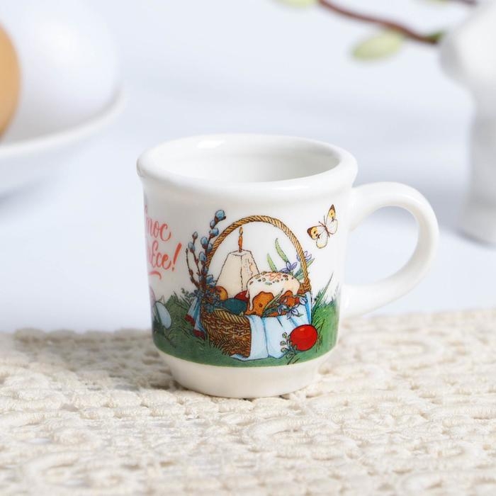 Кружечка для святой воды &laquo;Пасхальная композиция&raquo; на пасху, 5,5 х 4 х 3 см