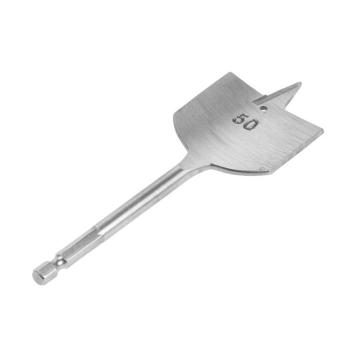 Сверло по дереву перовое ТУНДРА, шестигранный хвостовик, 50 х 152 мм