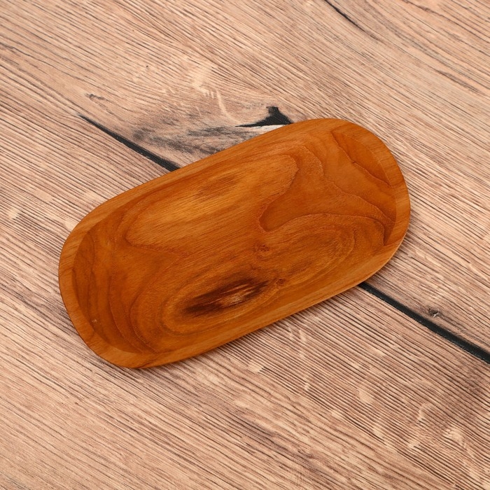 Блюдо 20х10х2 см, тиковое дерево