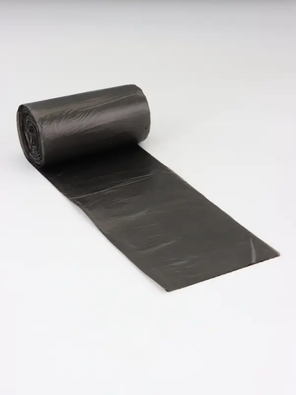 Мешки для мусора в рулоне 60 л, черные, ПНД, толщина 15 мкм, 50 шт