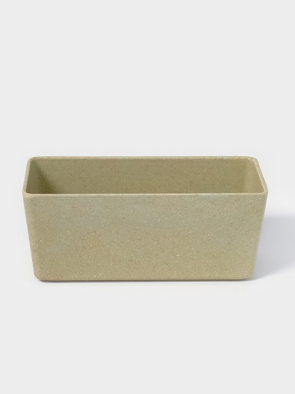 Кашпо прямоугольное "WeatFiber" 17х7х7,5 см, цвет зелёный