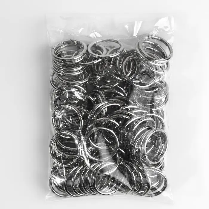 Кольцо-карабин, d=32/40 мм, толщина - 4 мм, цвет серебряный