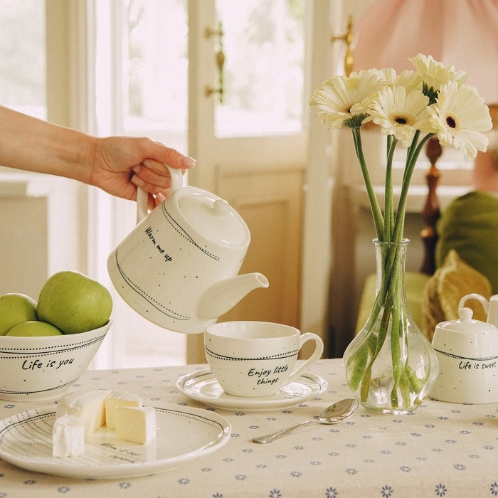 Набор салатников фарфоровых SL Home &laquo;Милый дом&raquo;, 700 мл, d=16 см, цвет белый