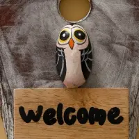 Панно "WELCOME" дерево 15х3х20 см, цв. белый