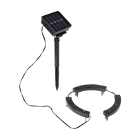 Садовый светильник на солнечной батарее &laquo;Обруч&raquo;, 9 LED, свечение тёплое белое