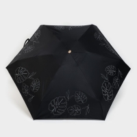 Зонт женский &laquo;Тропические листья&raquo;, 6 спиц, складывается в размер телефона.