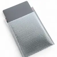 Пакет воздушно-пузырчатый, с клапаном и клеевым слоем, 25&times;30+4 см, п/э, 3 слоя, металлизированный