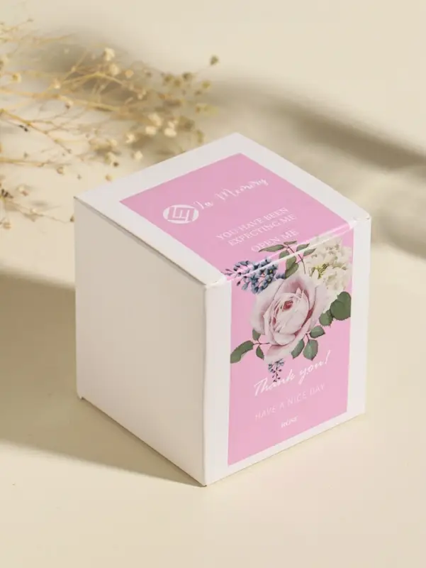 Свеча в вулканическом подсвечнике "Цилиндры" розовая 8,1х8,1х5,4 см