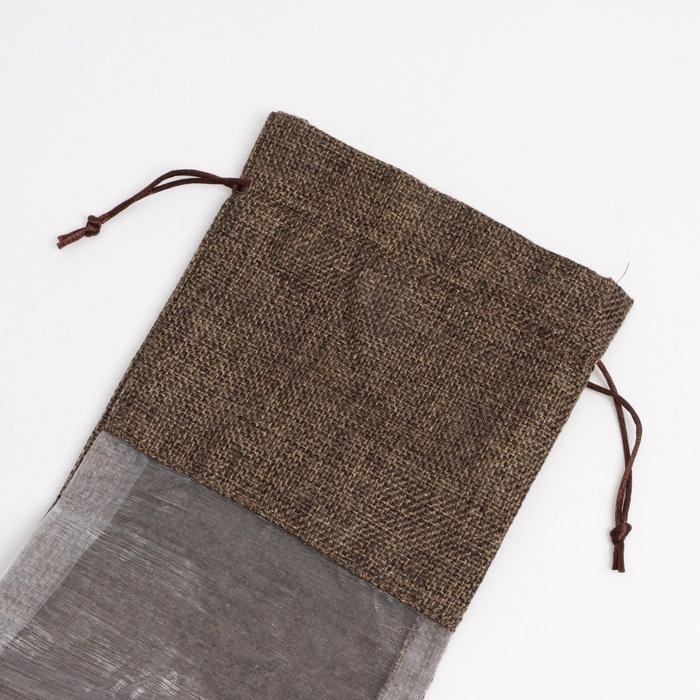 Льняной мешочек для хранения украшений, подарков, трав, 15 х 30 см, набор из 3 штук