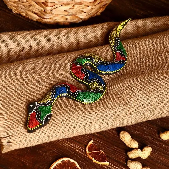 Сувенир "Змея узорная" дерево МИКС 31х9,5х1 см