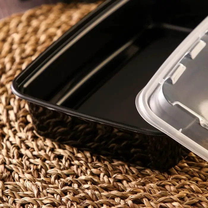 Контейнер пластиковый одноразовый с крышкой, 830 мл, 1-секционный