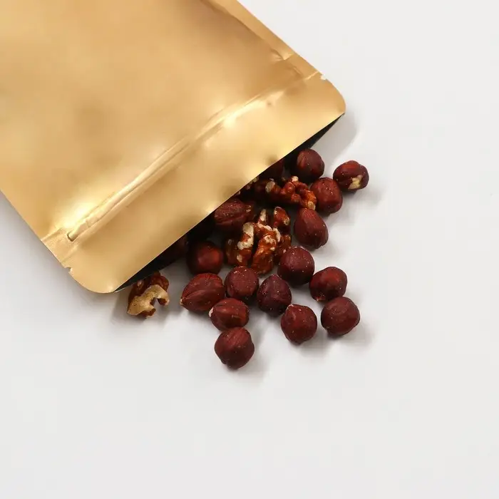 Пакет дой - пак, матовый, золотой, 14&times;20&times;4 см