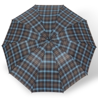 Зонт механический &laquo;Клетка&raquo;, 4 сложения, 10 спиц, R = 52/60 см, D = 120 см, цвет МИКС