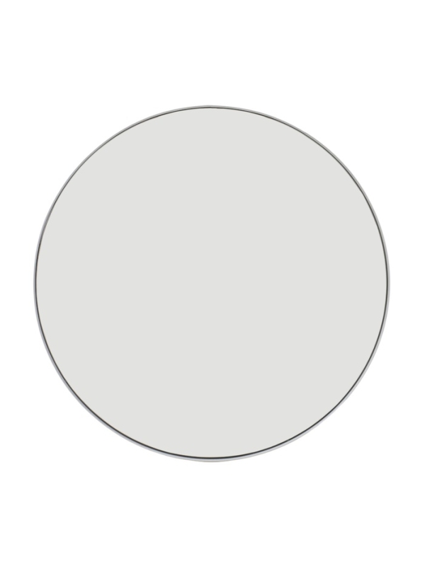 Зеркало интерьерное настенное в круглом корпусе из металла  d=50,5см, белый
