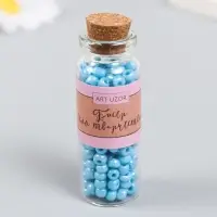 Бисер 6/0 в бутылочке "Сизый" 20 гр керамический блеск 6х2х2 см