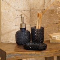 Аксессуары для ванной SL Home, 3 предмета: дозатор, мыльница, стакан