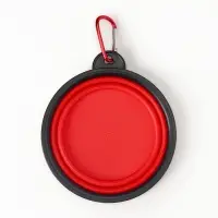 Миска силиконовая, складная, 350 мл, 13 см, красная