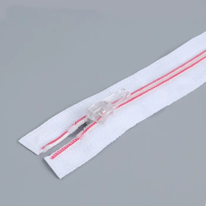 Молния &laquo;Спираль&raquo;, №5, разъёмная, замок автомат, 40 см, белая, розовая