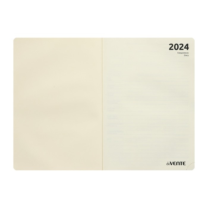 Ежедневник датированный 2024 A5 176 листов, deVENTE.I Love Cat, твёрдая обложка из искусственной кожи, тиснение фольгой, ляссе, кремовый блок 70 г/м2, мятный