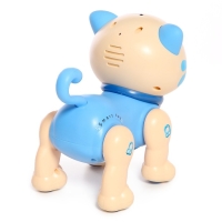 Робот кот &laquo;Пультовод&raquo; ZHORYA, на пульте управления, интерактивный: сенсорный, звук, свет, на батарейках, на русском языке, синий