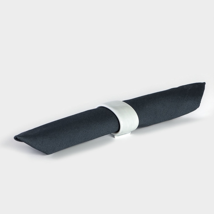 Кольцо для салфеток фарфоровое &laquo;Акварель&raquo;, цвет светло-серый