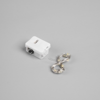 Светодиодная фигура из мишуры &laquo;Снеговик в серебристом&raquo; 16 &times; 9 см, 10 LED, батарейки AG10х3 (в комплекте), свечение тёплое белое