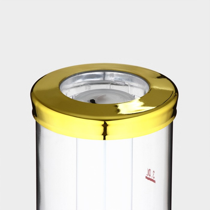 Башня пивная &laquo;Петронас&raquo;, 3 л, колба с подсветкой, 2 батарейки, цвет золотой