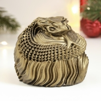 Новый год. Символ 2025. Фигура "Змея хищница" бронза, 8х7х7см