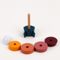 Деревянная пирамидка &laquo;Ракета&raquo; 7 &times; 7 &times; 17 см