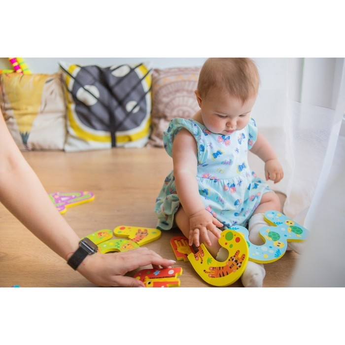 Мягкий пазл для малышей &laquo;Учим цифры: Животные&raquo;, 5 пазлов, Крошка Я